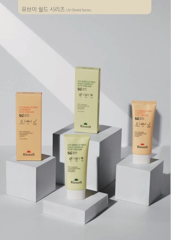 Ricocell UV Shield Pro Daily & Mild Sun Cream SPF50+ PA+++, 70ml